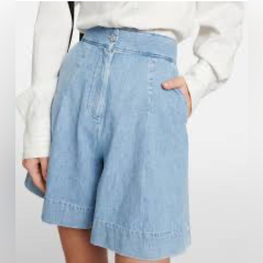 A.P.C Dayana 100% Cotton High Waisted Denim Short Washed Indigo Women's 36/4 NWT - Picture 4 of 13